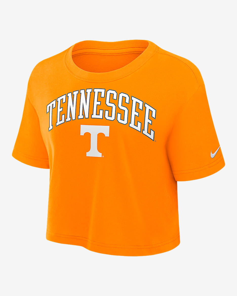 Tennessee Athletic Prep Arch Women's Nike Dri-FIT College Cropped T-Shirt - Orange