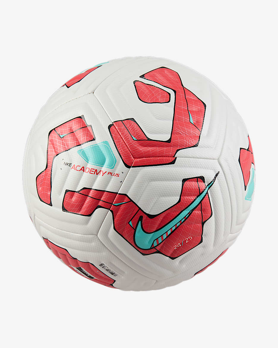 Nike Academy Plus Soccer Ball - White/Ember Glow/Aurora Green