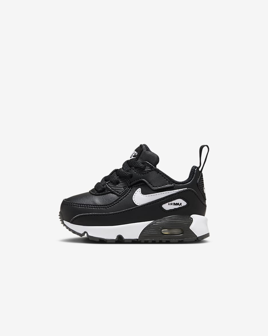 Tenis para bebé e infantil Nike Air Max 90 EasyOn - Negro/Negro/Blanco