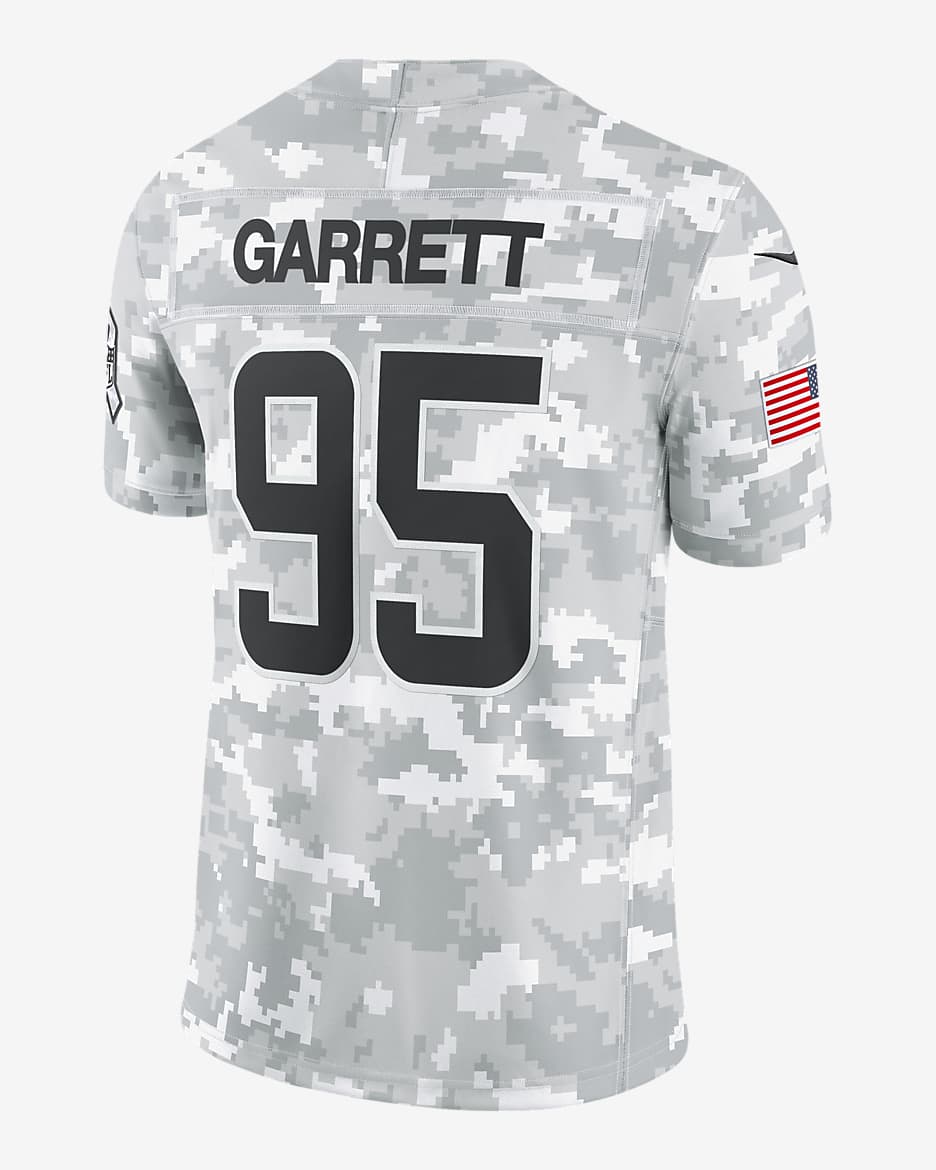 Myles Garrett Cleveland Browns Salute to Service Men's Nike Dri-FIT NFL Limited Jersey - White