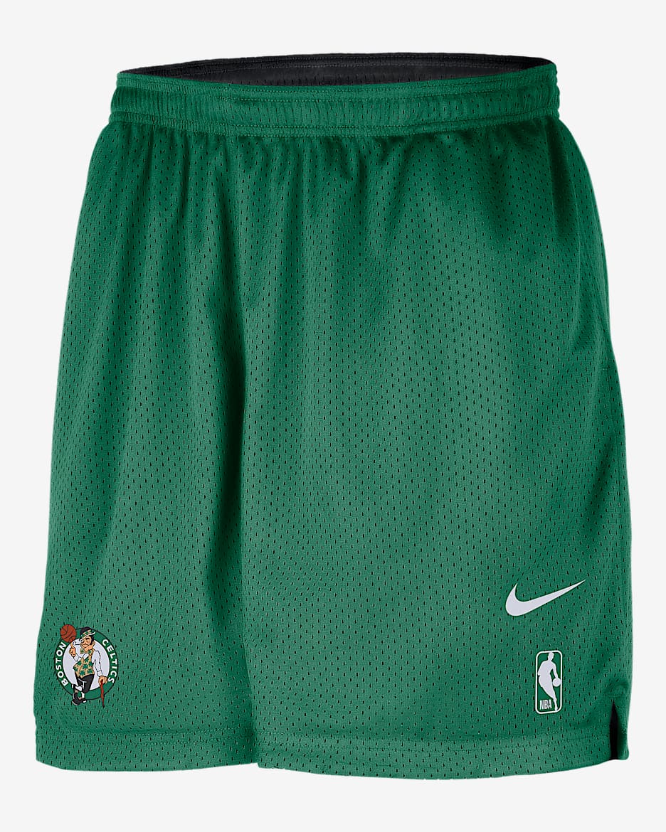 Shorts de entrenamiento Nike de malla de la NBA para hombre Boston Celtics Courtside - Trébol/Negro