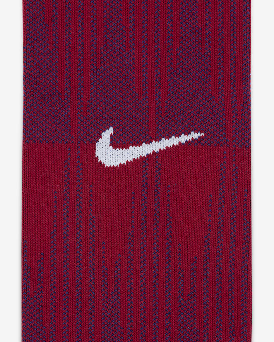 Fotbollsknästrumpor FC Barcelona Strike (hemmaställ) - Noble Red/Deep Royal Blue/Vit