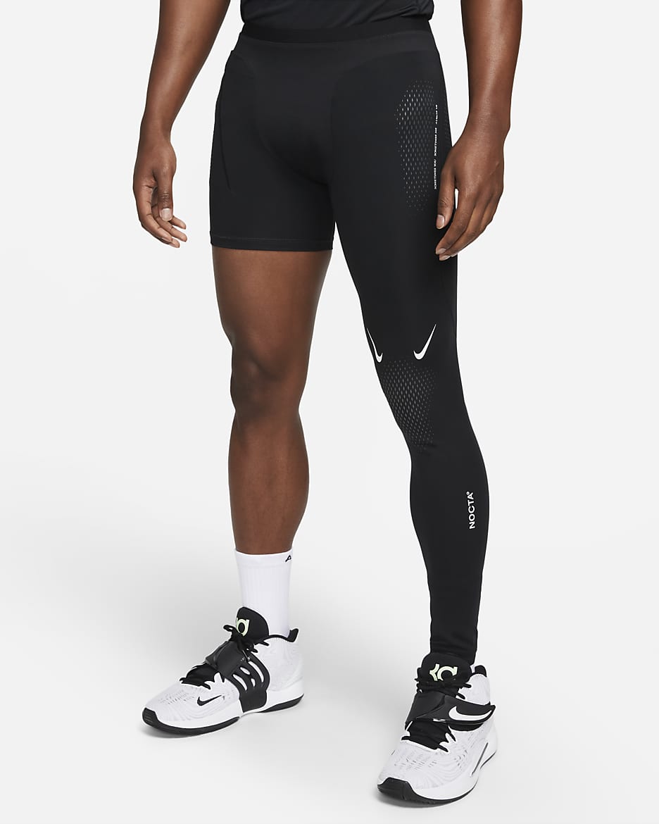 NOCTA Men's Single-Leg Tights (Left) - Black/White/Anthracite/White