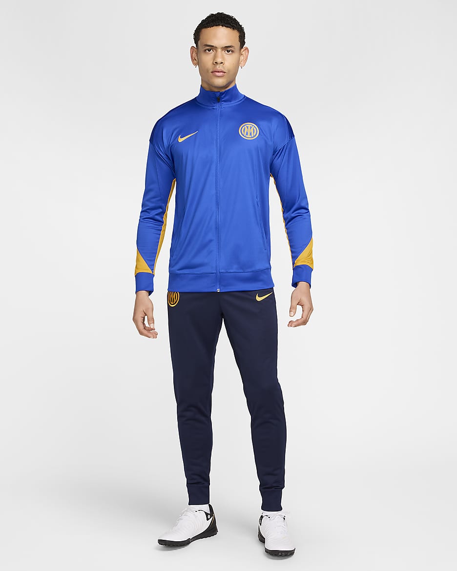 Inter Milan Strike Third Men's Nike Dri-FIT Football Knit Tracksuit - Lyon Blue/University Gold/Blackened Blue/University Gold