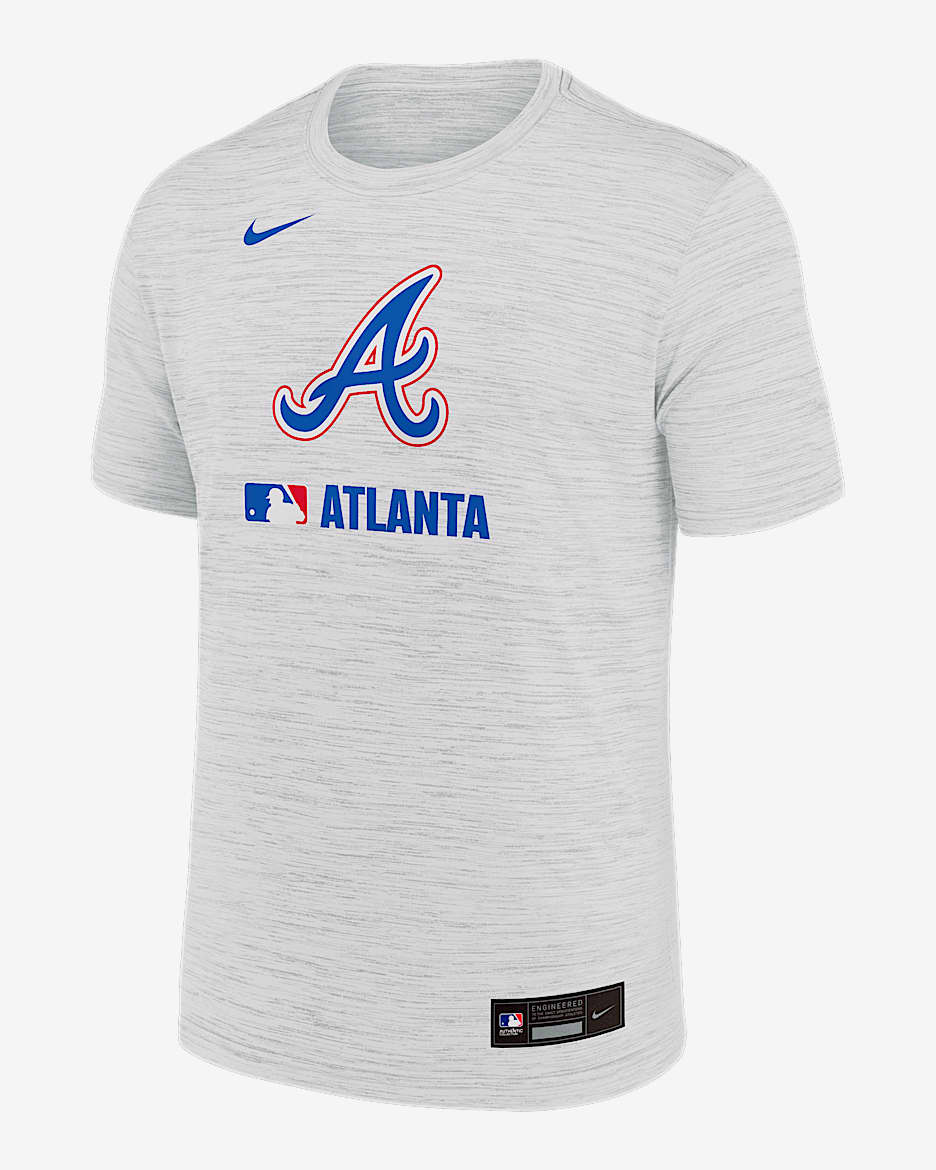 Atlanta Braves Authentic Collection City Connect Velocity Men's Nike Dri-FIT MLB T-Shirt - White