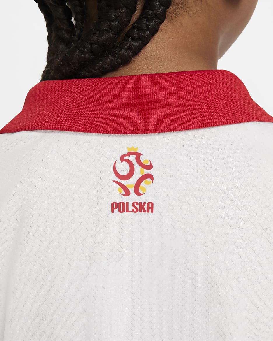 Domácí fotbalové kraťasy Nike Dri-FIT Replica Polsko Stadium 2024/25 pro větší děti - Bílá/Sport Red/Sport Red