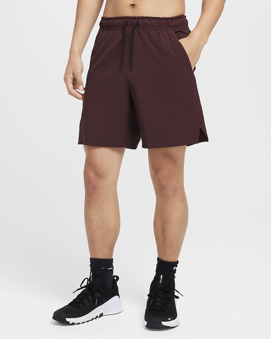Nike Unlimited Men's Dri-FIT 18cm (approx.) Unlined Versatile Shorts - Burgundy Crush/Black/Burgundy Crush