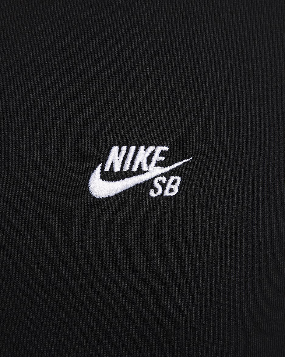 Nike SB Fleece Pullover Skate Hoodie - Black/White