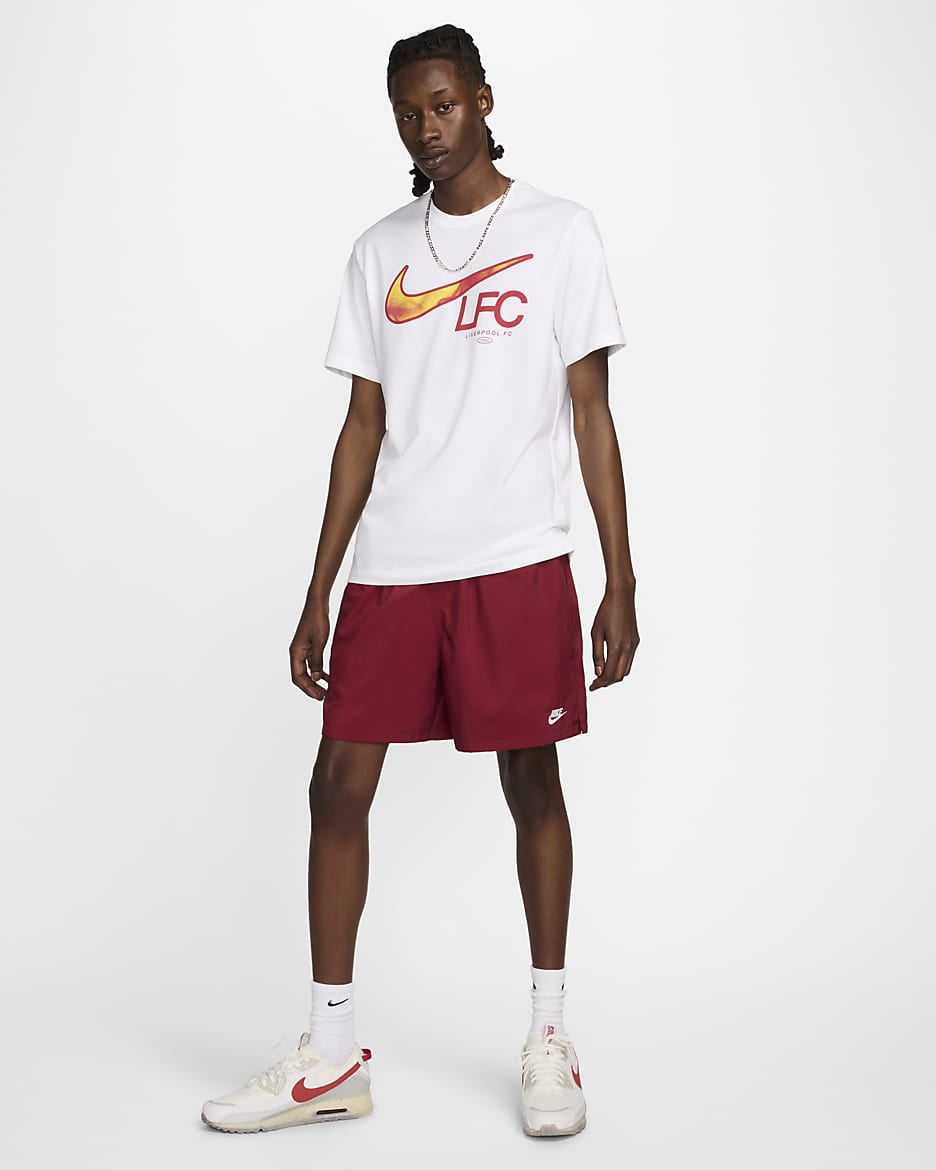 Liverpool FC Swoosh Men's Nike Soccer T-Shirt - White