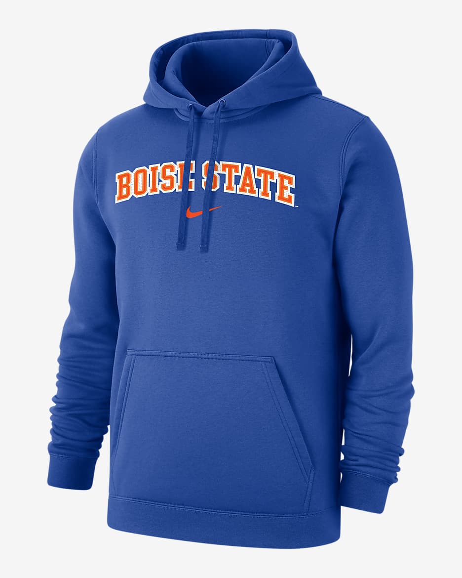 Boise State Club Fleece Men's Nike College Arch 365 Hoodie - Royal