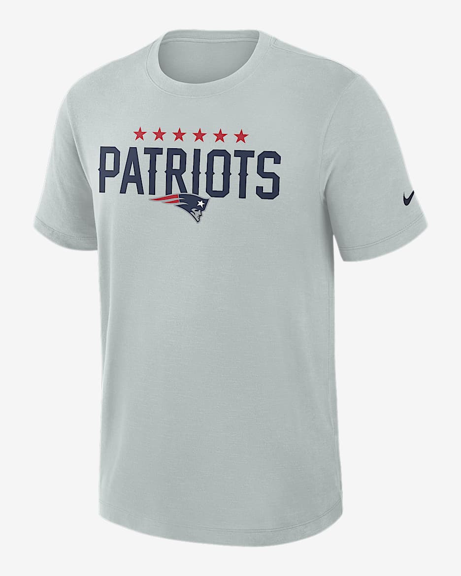 New England Patriots Rivalries Collection Slub Men's Nike Dri-FIT NFL T-Shirt - Silver