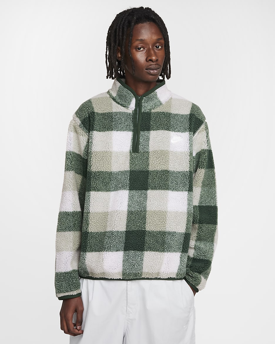 Nike Club Men's Winterized Half-Zip - Fir/Sail/Jade Horizon