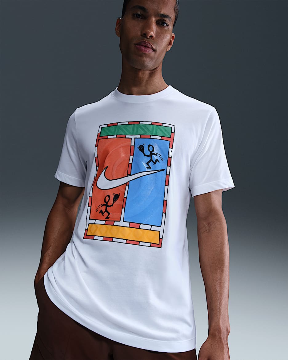 Playera de tenis Dri-FIT para hombre NikeCourt - Blanco