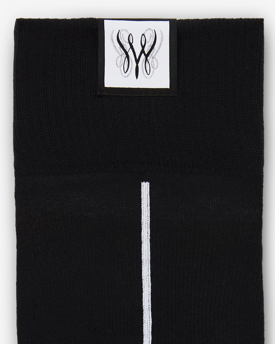 Serena Williams Design Crew Women's Over-the-Calf Socks (1 Pair) - Black/Anthracite/White