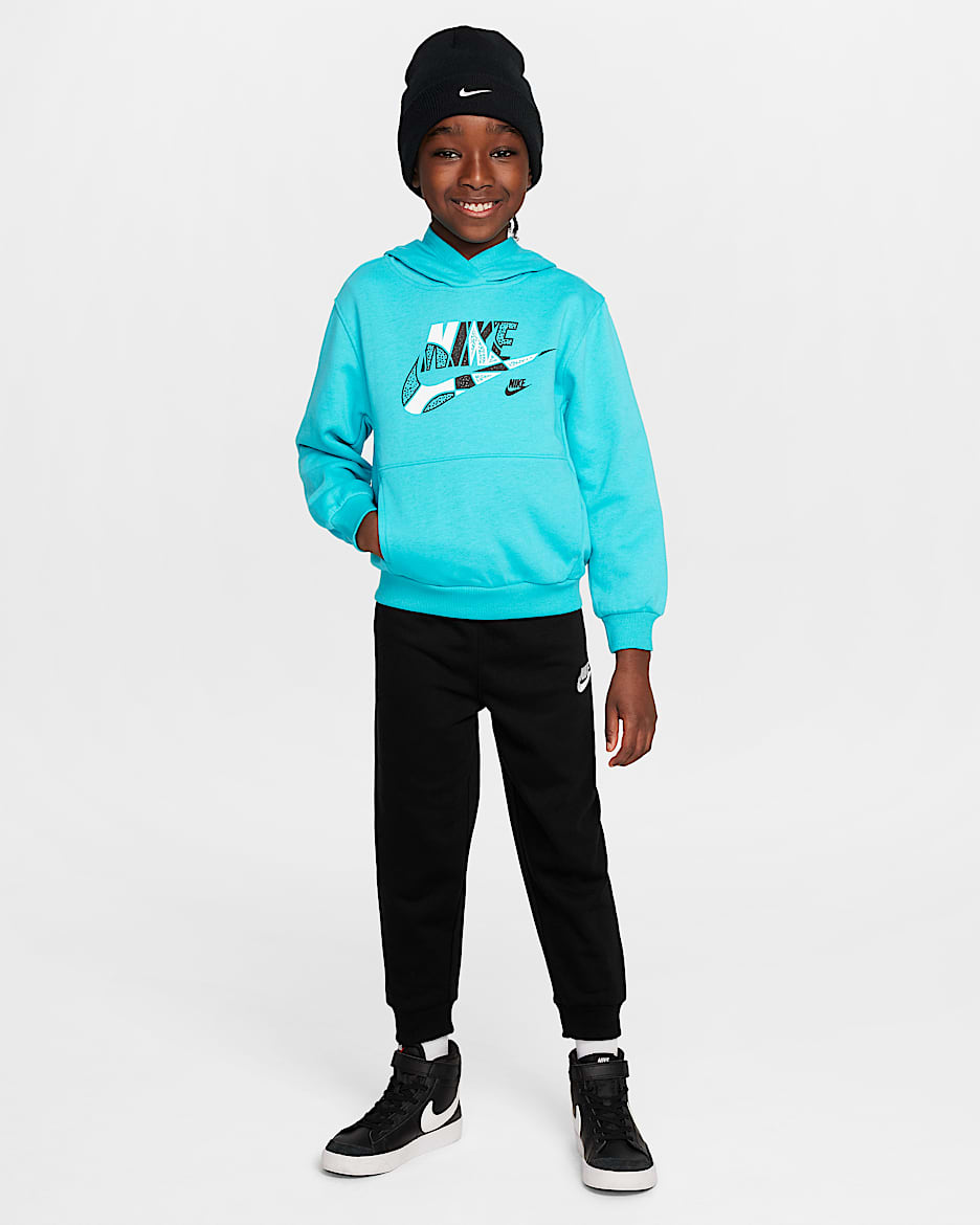 Nike Sportswear 'Outside the Lines' Younger Kids' 2-Piece French Terry Trousers Set - Black