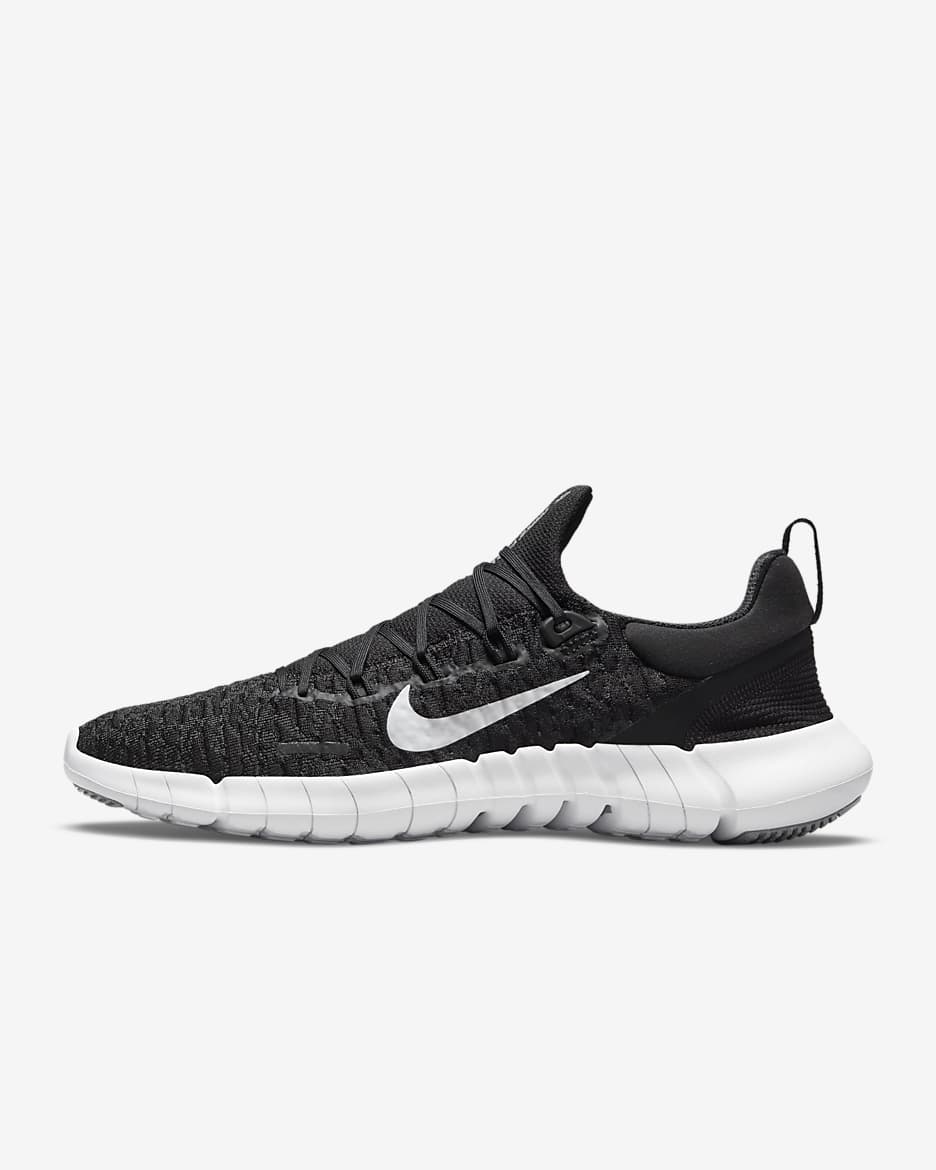 Nike Free Run 5.0 Women's Road Running Shoes - Black/Dark Smoke Grey/White
