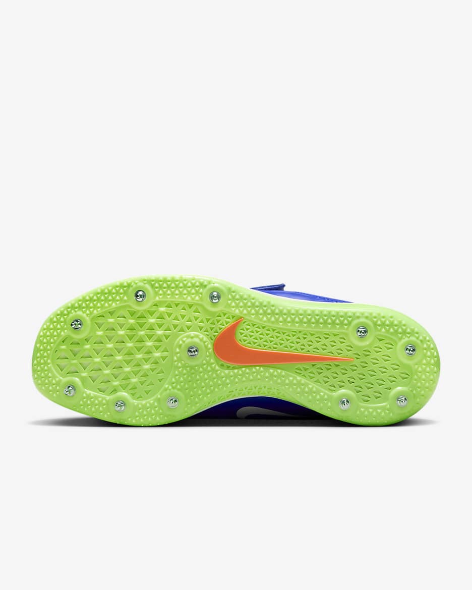 Nike High Jump Elite Athletics Jumping Spikes - Racer Blue/Lime Blast/Safety Orange/White