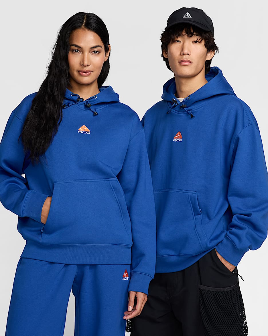 Sudadera con gorro sin cierre de tejido Fleece Nike ACG Therma-FIT - Royal juego/Naranja seguridad/Azul vacío/Blanco cumbre