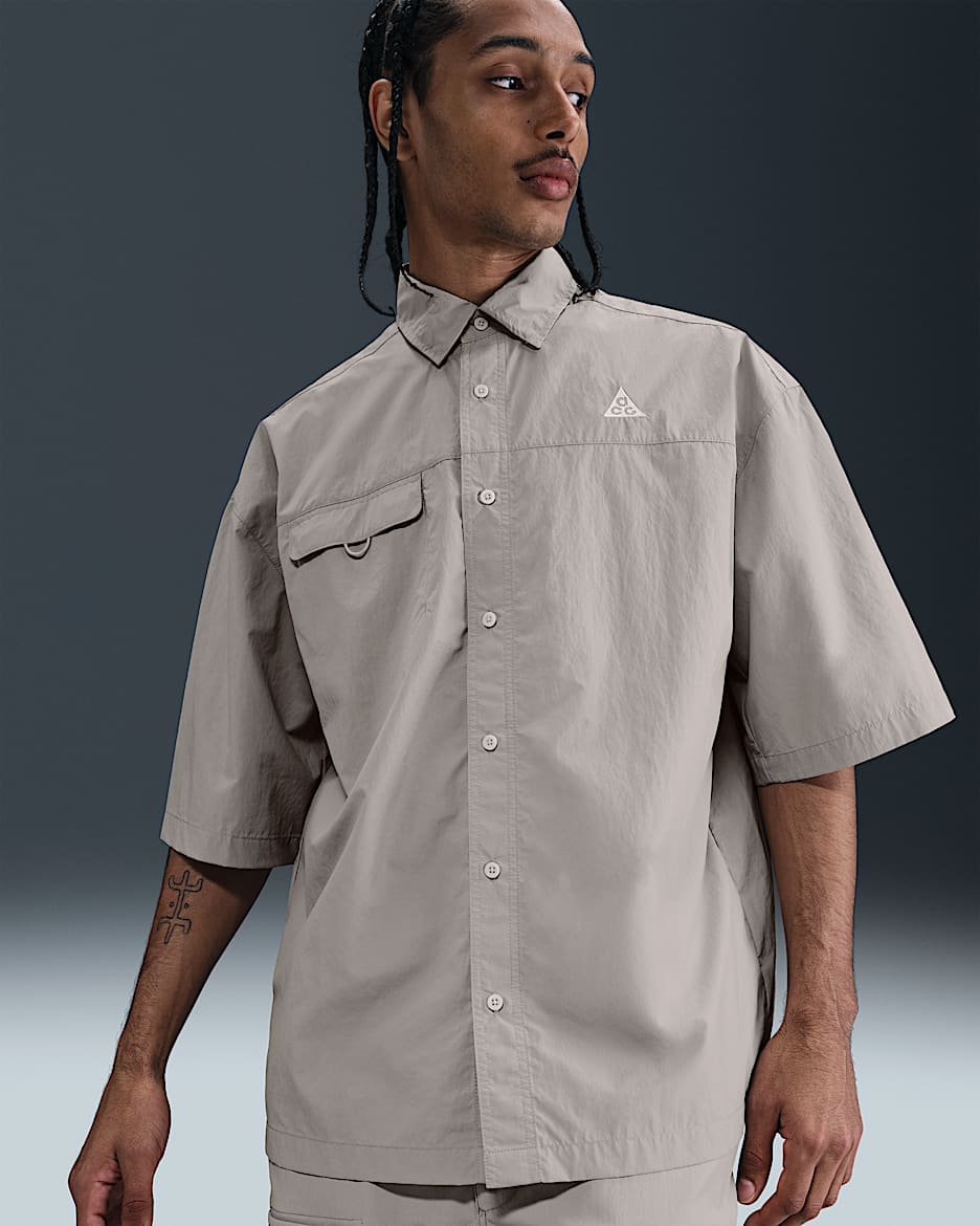 Nike ACG "Orb Weaver" UV Repel Short-Sleeve Shirt - College Grey/Football Grey/Summit White