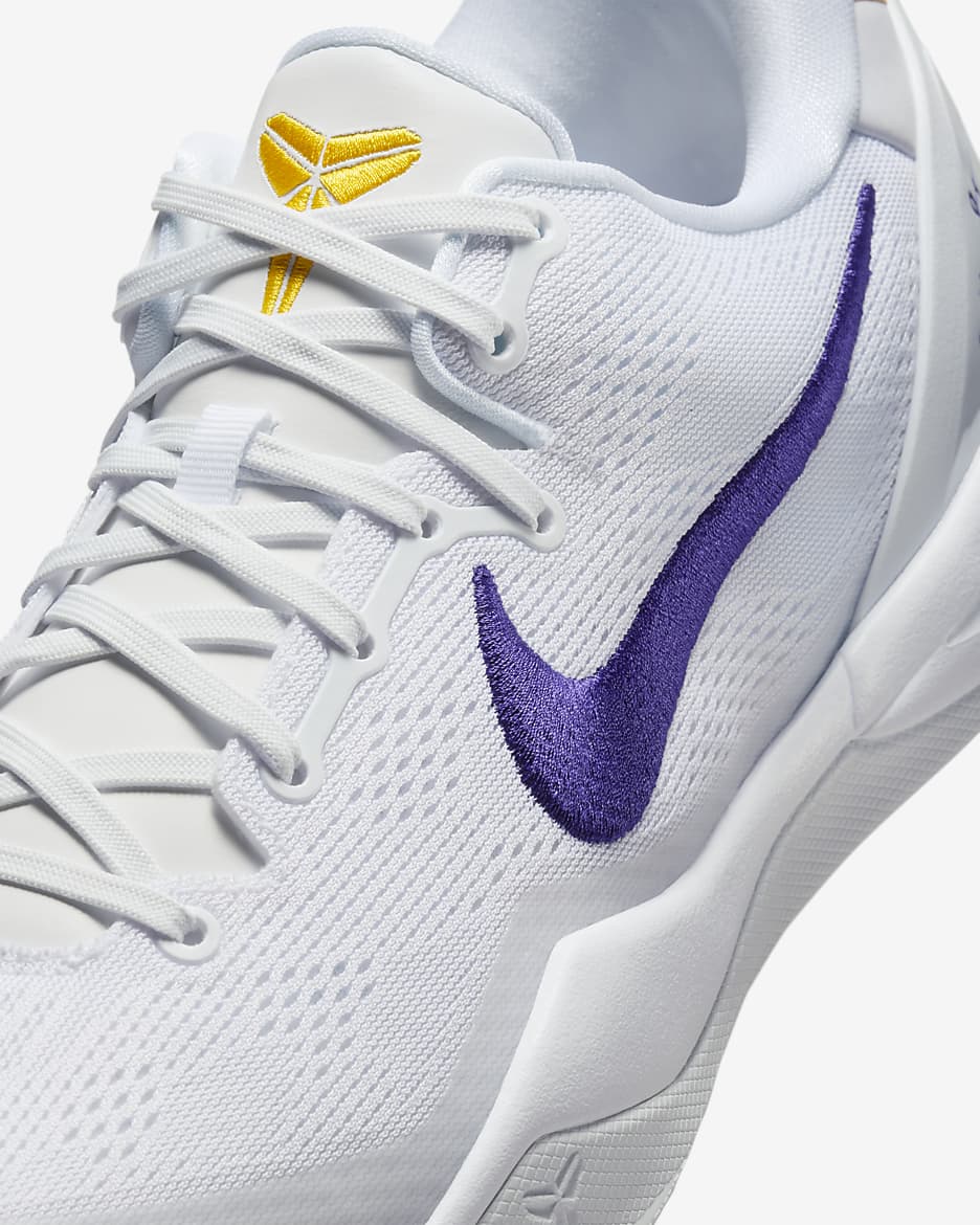 รองเท้าบาสเก็ตบอล Kobe VIII Protro - ขาว/University Gold/Court Purple