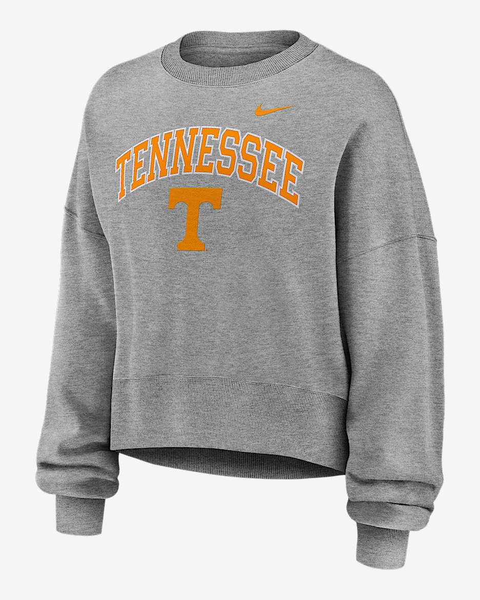 Tennessee Phoenix Arch Women's Nike College Pullover Crew - Grey Heather