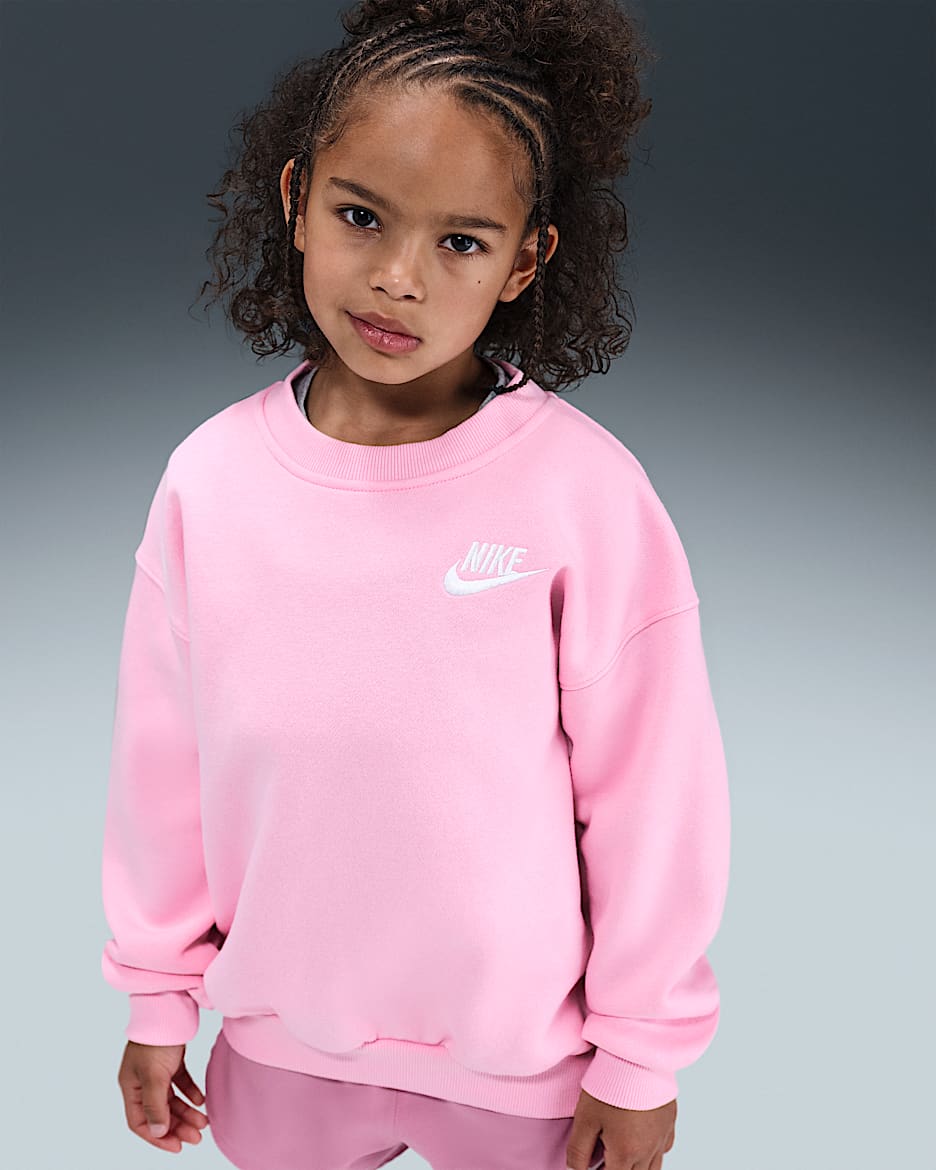 Nike Younger Kids' Oversized Crew Top - Medium Soft Pink