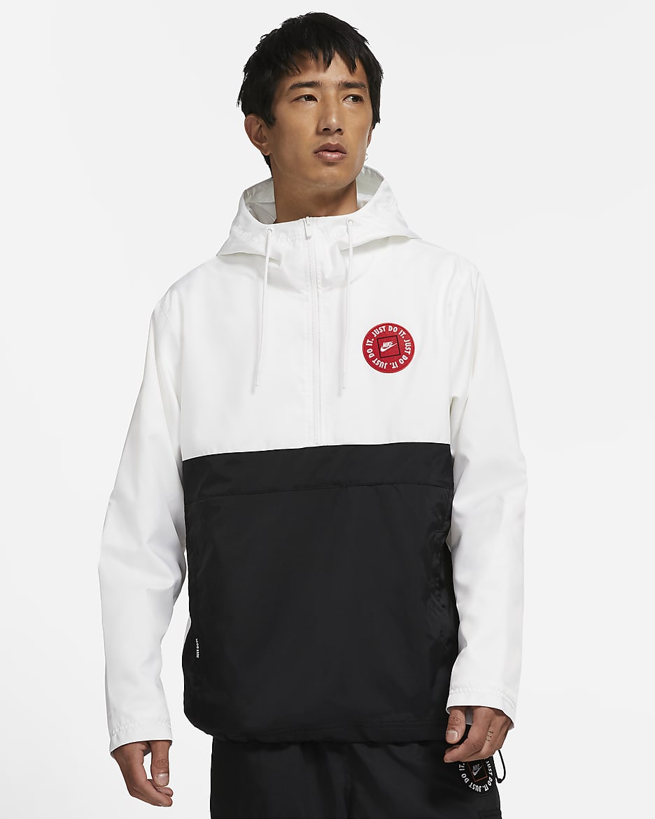 Nike Sportswear JDI Men's Woven Jacket - White/Black