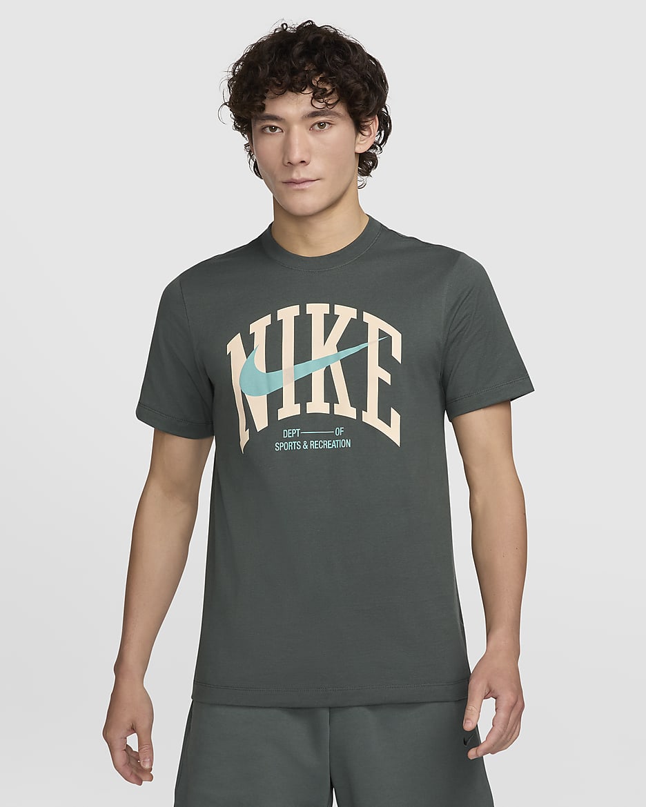 Nike Men's Fitness T-Shirt - Vintage Green