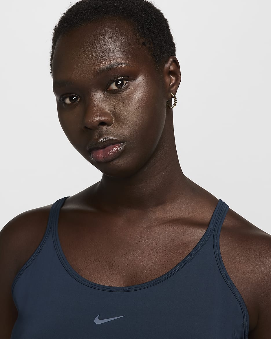 Nike One Classic Women's Dri-FIT Strappy Tank Top - Armoury Navy/Black