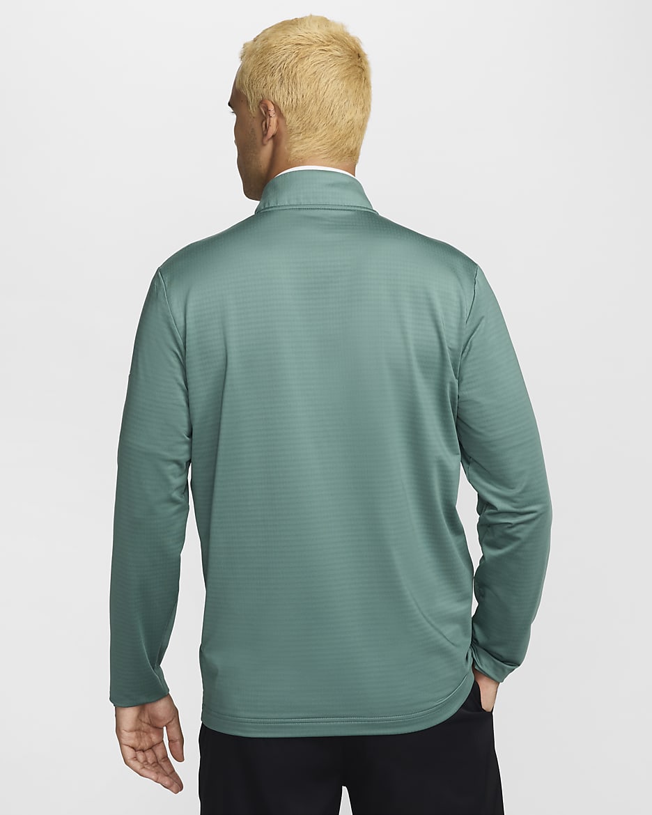 Pánské golfové tričko Nike Victory Dri-FIT s polovičním zipem - Bicoastal/Bílá