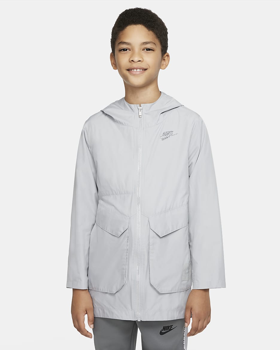 Nike Sportswear Kids Pack Utility Big Kids' (Boys') Jacket - Light Smoke Grey