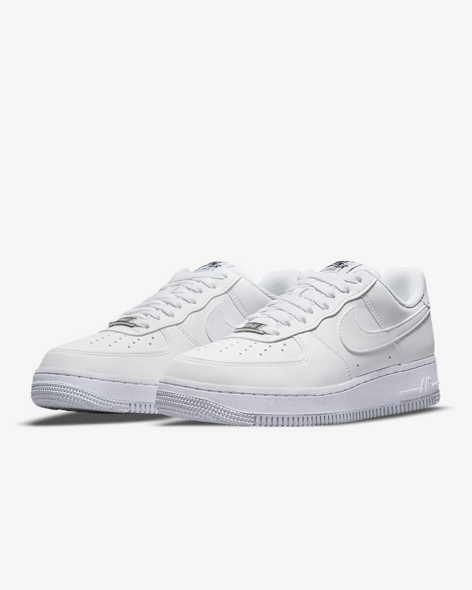 Chaussures Nike Air Force 1 '07 Next Nature pour Femme - Blanc/Noir/Metallic Silver/Blanc