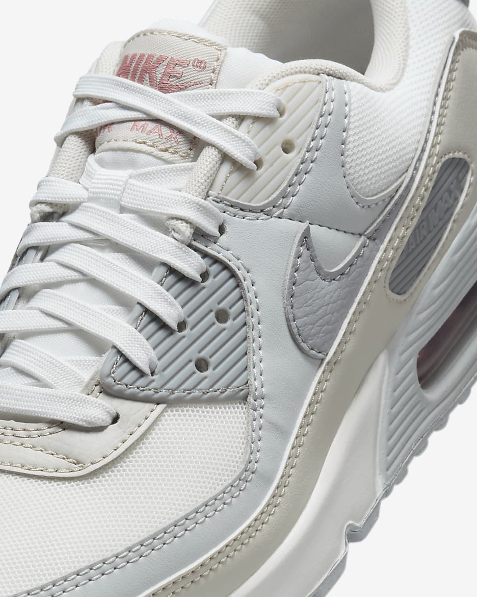 Nike Air Max 90 Women's Shoes - Summit White/Beyond Pink/Pure Platinum/Wolf Grey