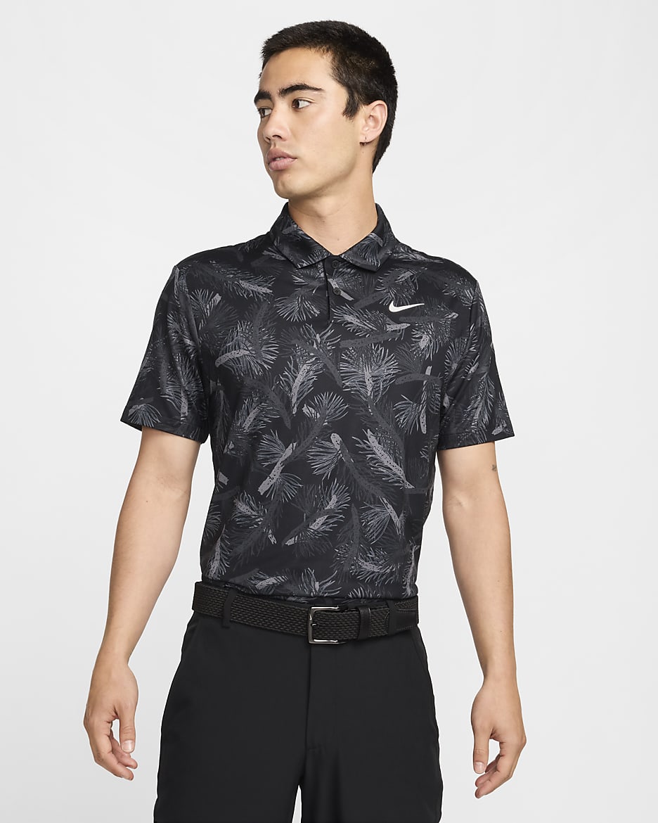 Nike Tour Men's Dri-FIT Golf Polo - Dark Smoke Grey/White