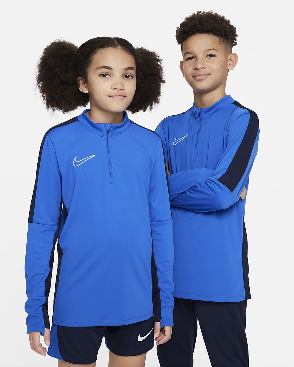 Nike Dri-FIT Academy23 Genç Çocuk Futbol Antrenman Üstü - Royal Blue/Obsidian/Beyaz