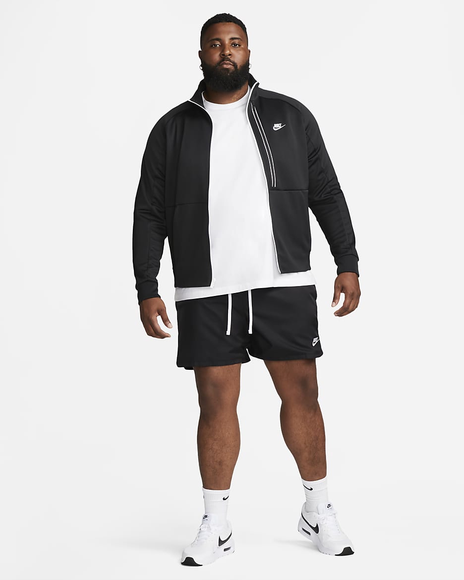 Shorts de ajuste relajado de tejido Woven forrados para hombre Nike Sportswear Sport Essentials - Negro/Blanco