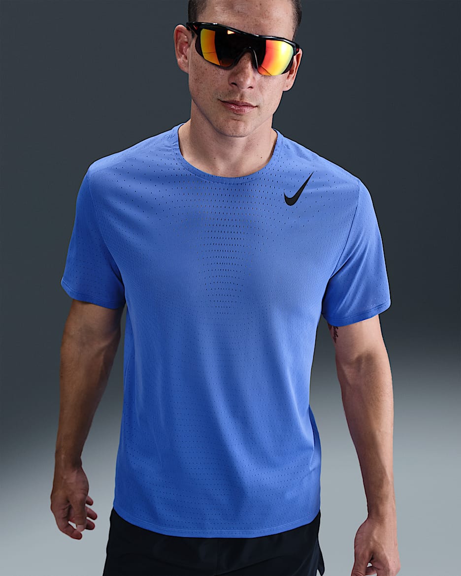 Nike AeroSwift Men's Dri-FIT ADV Short-Sleeve Running Top - Comet Blue/Black
