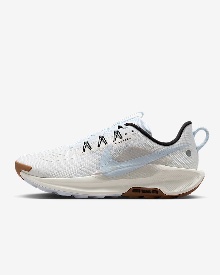 Tenis de trail running para hombre Nike Pegasus Trail 5 - Blanco/Plata metalizado/Vela/Tinte azul