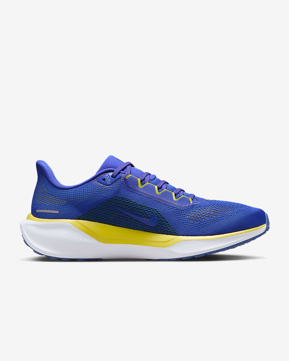 Tenis de correr en pavimento para hombre Nike Pegasus 41 NFL Los Angeles Rams - Hiperroyal/Blanco/Oro medio oeste/Blanco