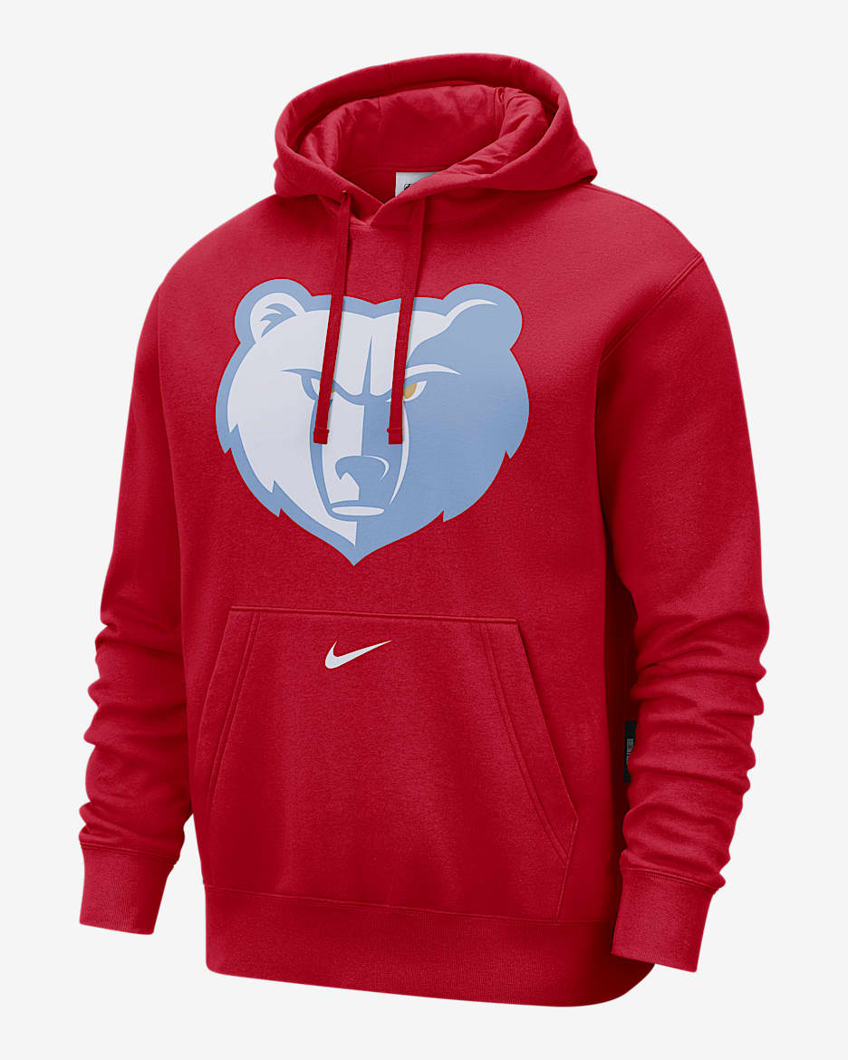 Memphis Grizzlies Club City Edition Men's Nike NBA Fleece Pullover Hoodie - University Red/White