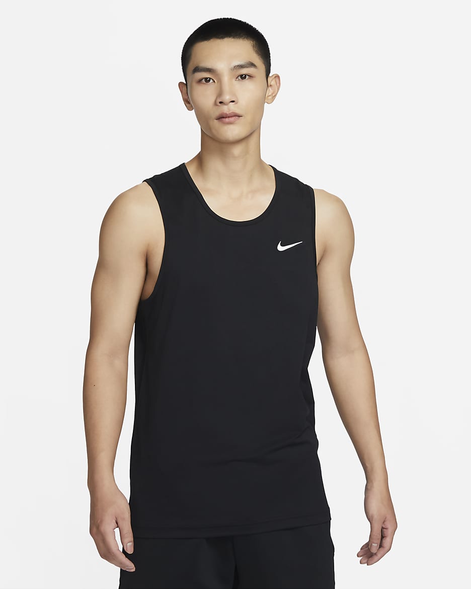 Nike Dri-FIT Hyverse 男款無袖健身背心 - 黑色/白色