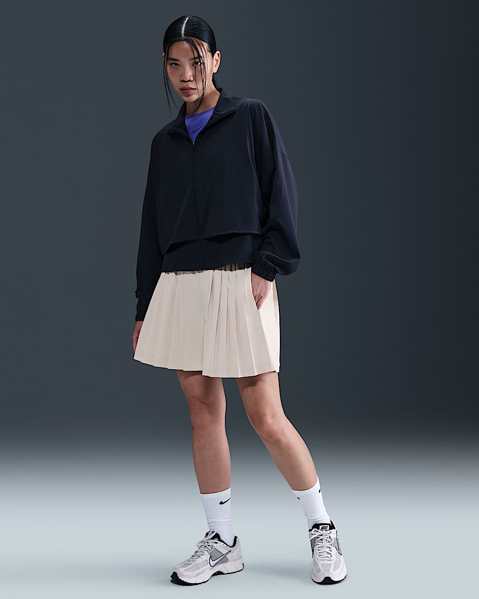Nike 24.7 PerfectStretch 女款 Dri-FIT 高腰寬鬆百褶褲裙 - Light Orewood Brown/Light Iron Ore