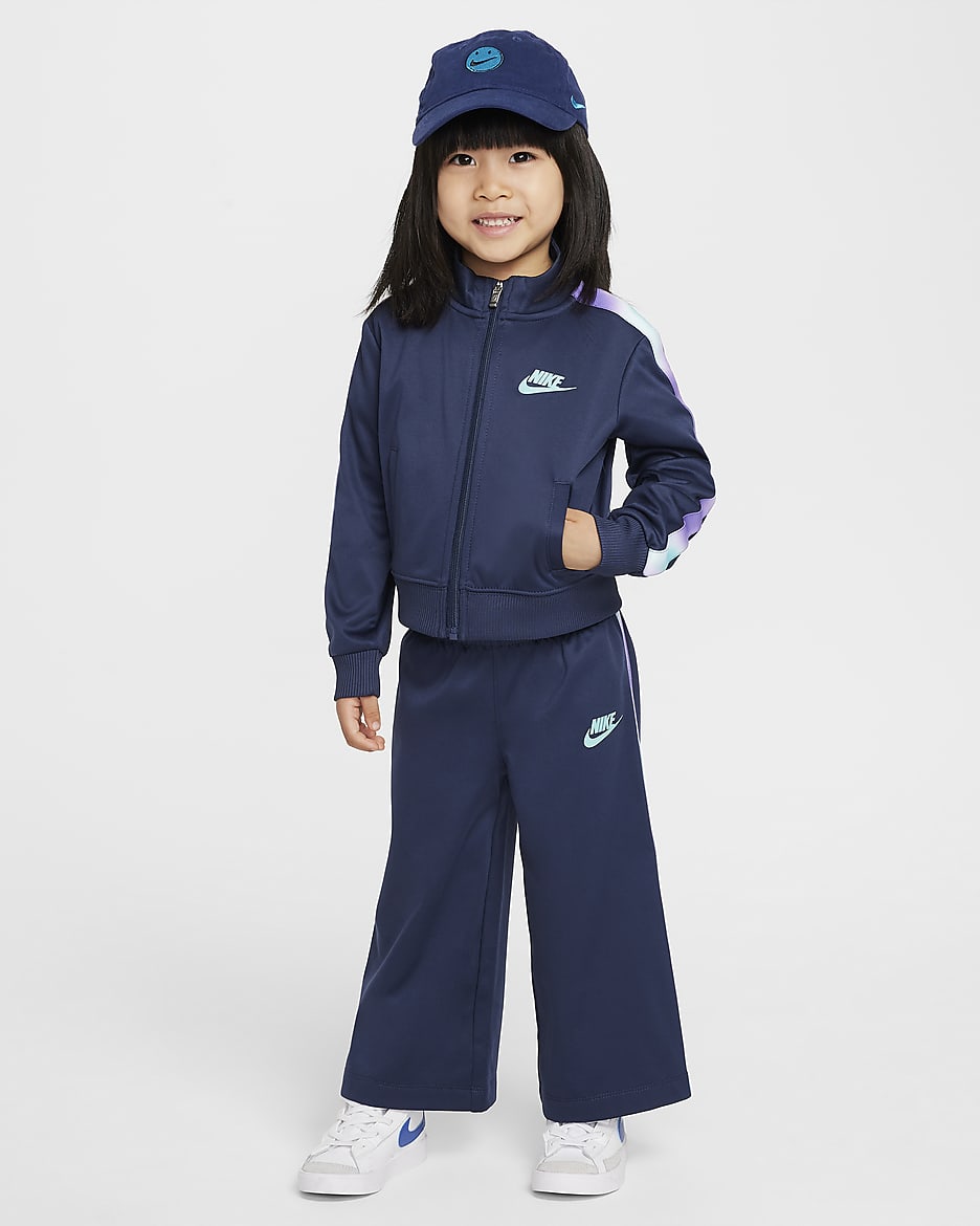 Conjunto de chamarra y pants infantil Nike Dri-FIT Solarized - Azul marino medianoche