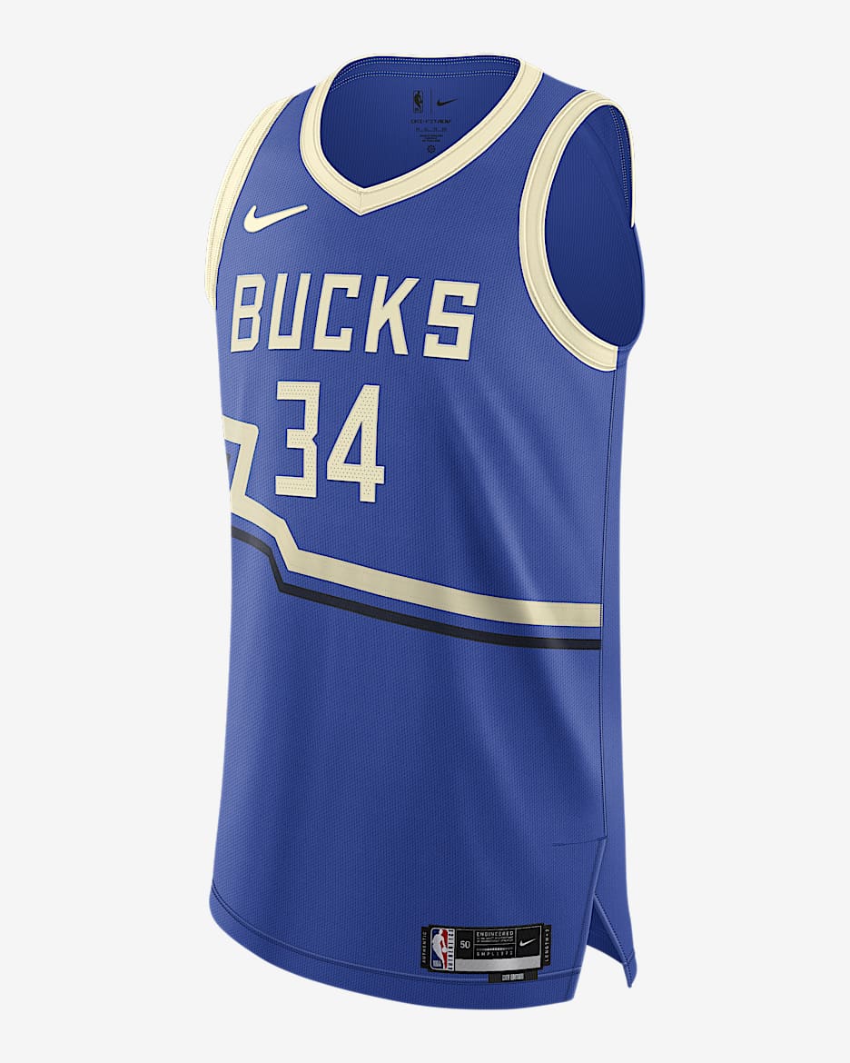 Jersey Nike Dri-FIT ADV de la NBA Authentic para hombre Giannis Antetokounmpo Milwaukee Bucks 2024/25 City Edition - Royal juego