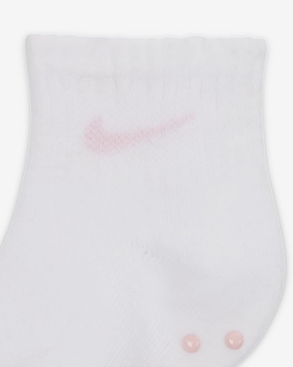Nike Core Swoosh Baby Gripper Socks Box Set (3 Pairs) - Pink Foam