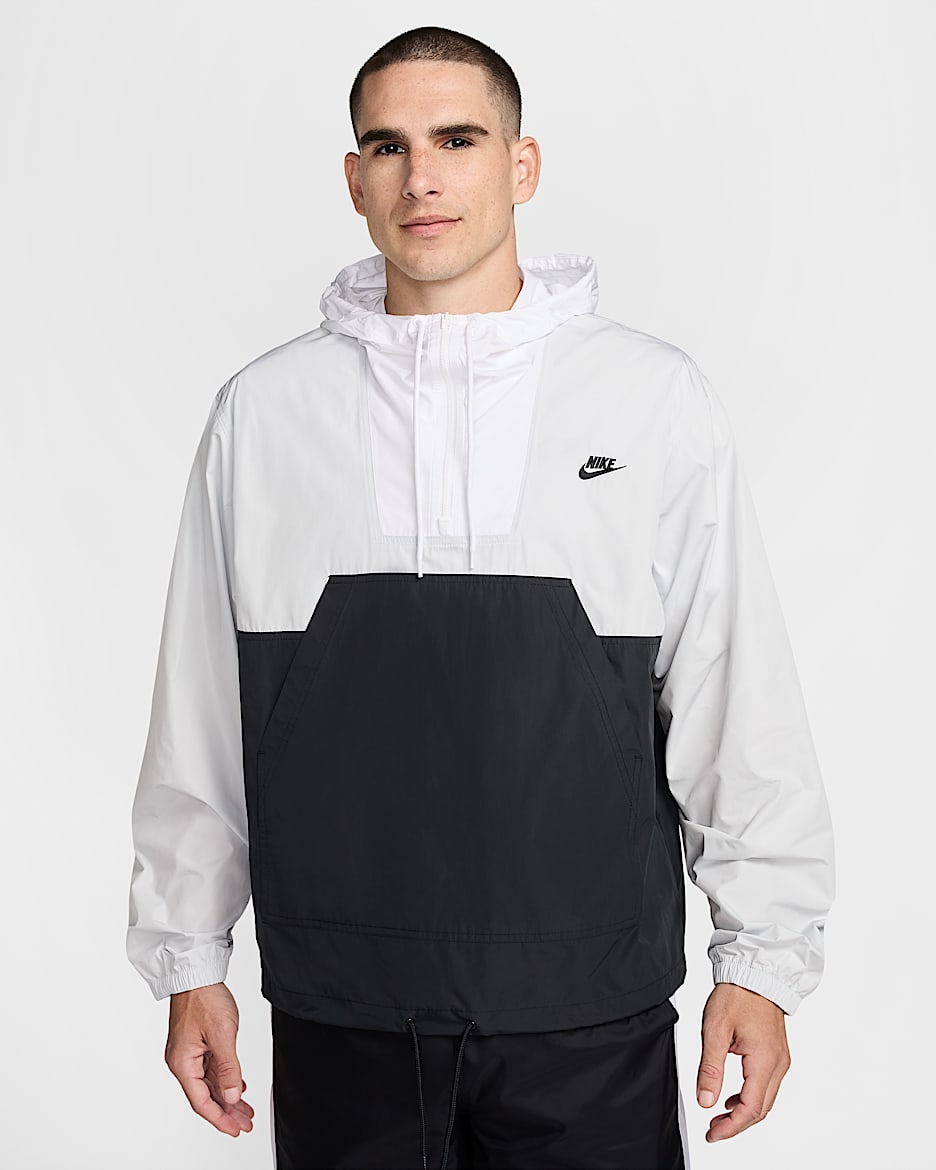 Chamarra tipo anorak Marina para hombre Nike Club - Polvo fotón/Negro/Blanco/Negro
