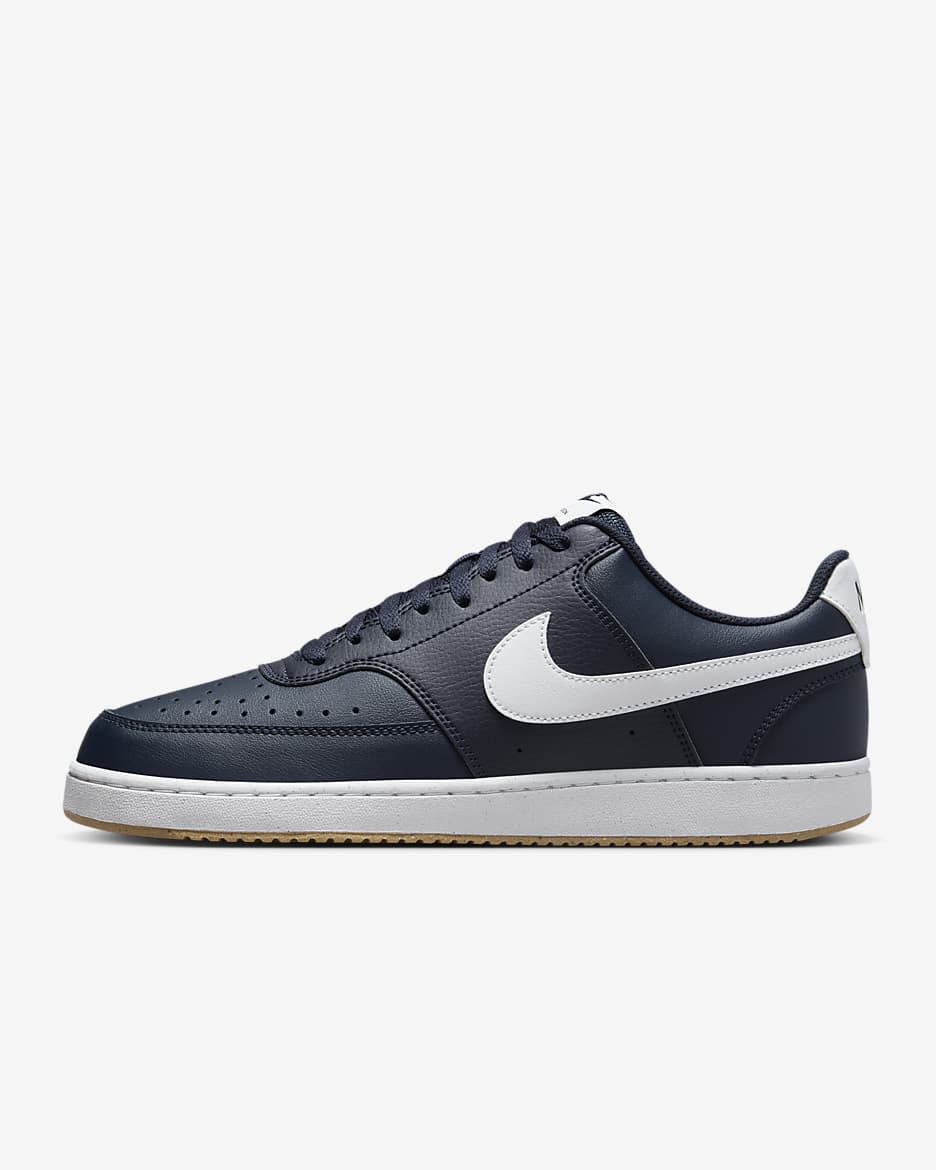 Nike Court Vision Low Men's Shoes - Obsidian/Gum Light Brown/Summit White