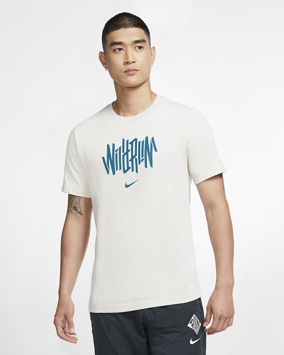 Nike Dri-FIT Wild Run Running T-Shirt - Light Bone