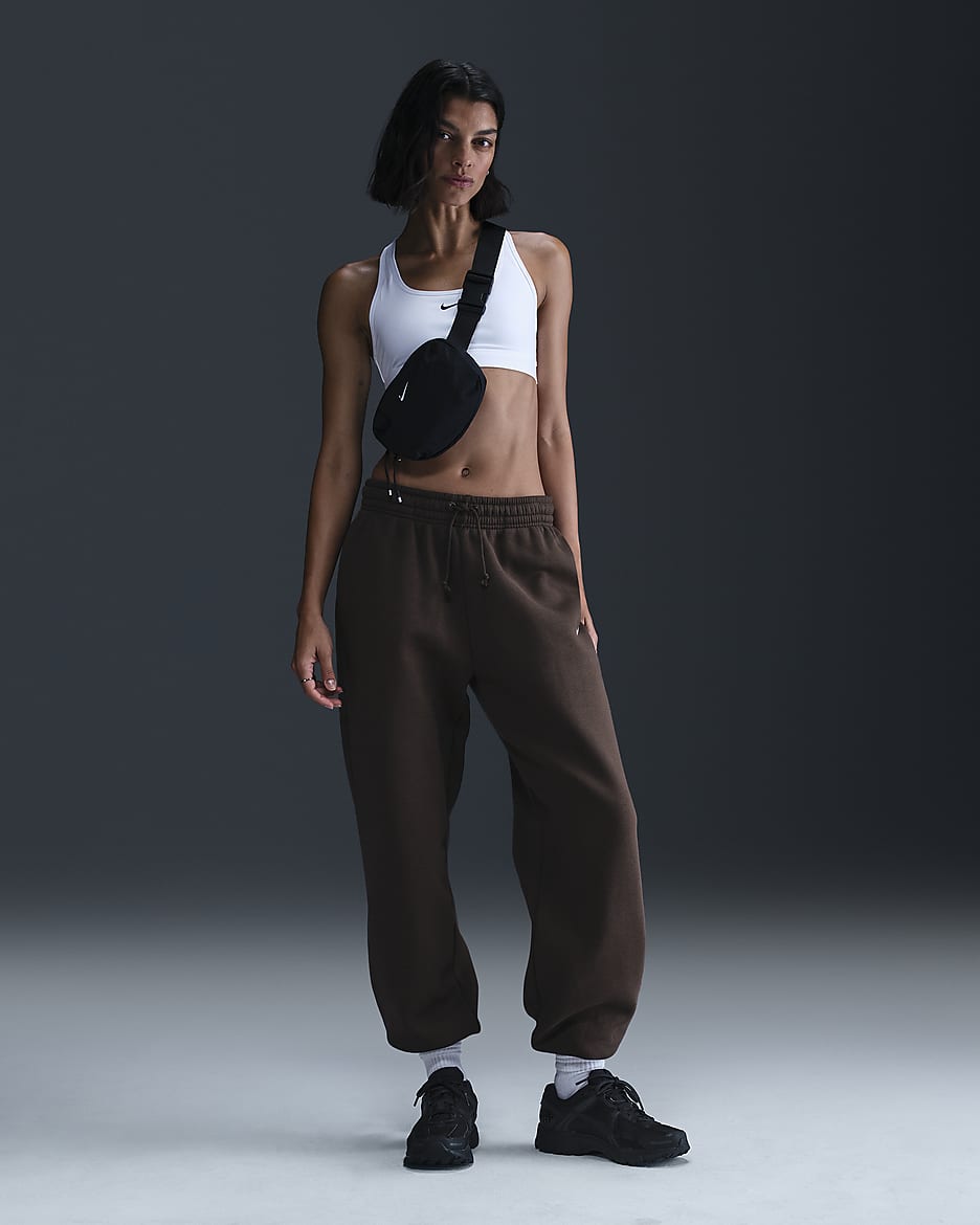 Nike Sportswear Phoenix Fleece Women's High-Waisted Oversized Sweatpants - Baroque Brown/Sail