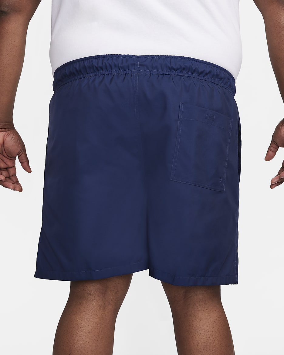 Nike Club Men's Woven Flow Shorts - Midnight Navy/White